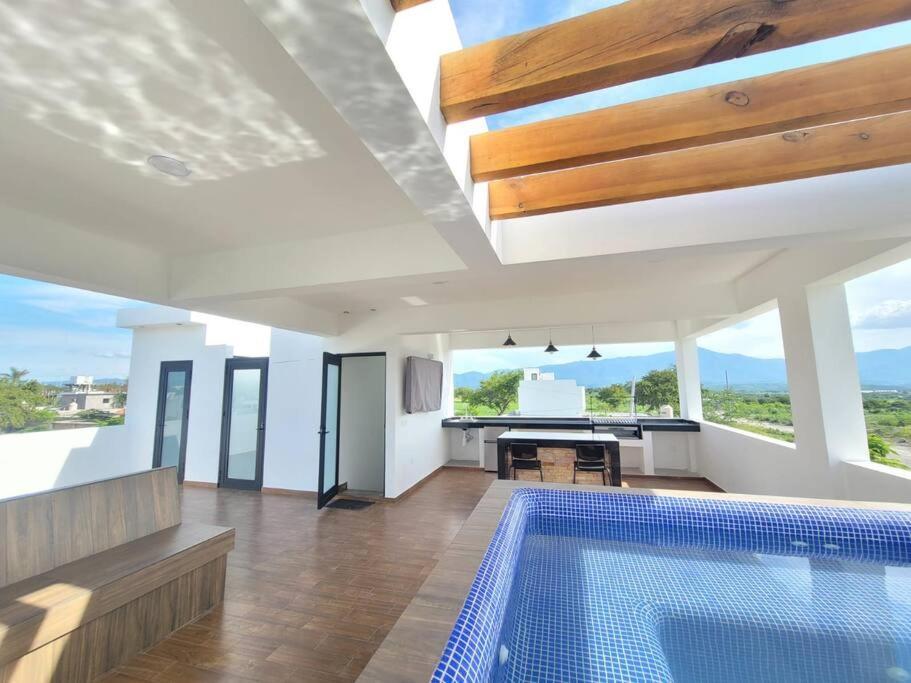 Casa Lua Tequesquitengo. Alberca, Jacuzzi Y Roof エクステリア 写真